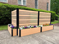 Freestanding Vinyl Outdoor Privacy Screen and Planter Box Kit D958