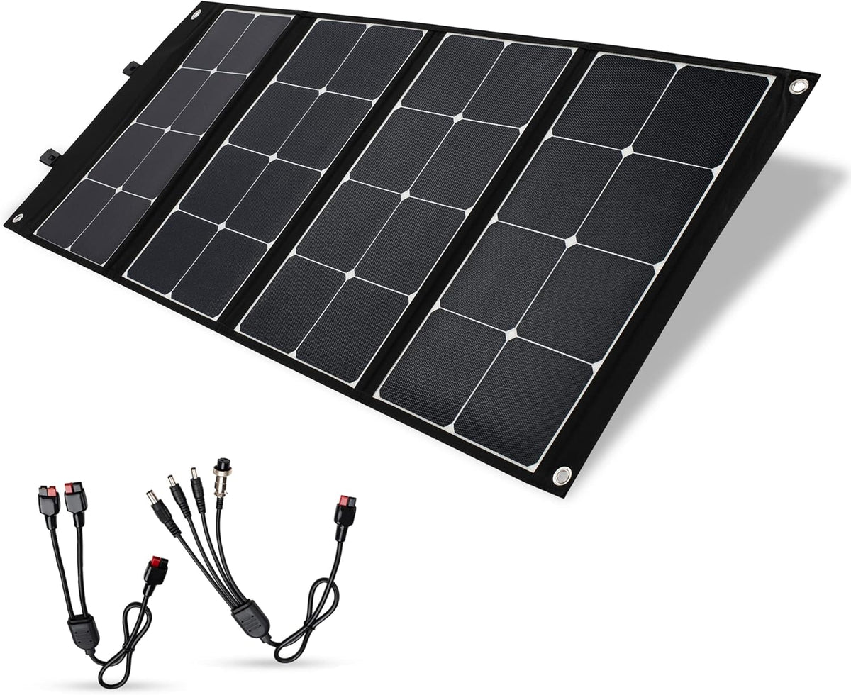 Portable Solar Panel Kit with USB Type-A Cable, 10A Charge Controller, 18DC Output W63133