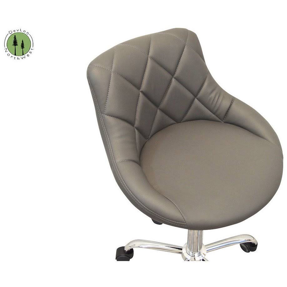 Gray Adjustable Rolling Stool S5773
