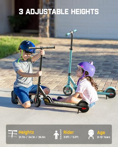 Electric Scooter for Kids 8-12, Adjustable Handlebar, 132 lbs, 40 mins, 5 Miles Range Y278817
