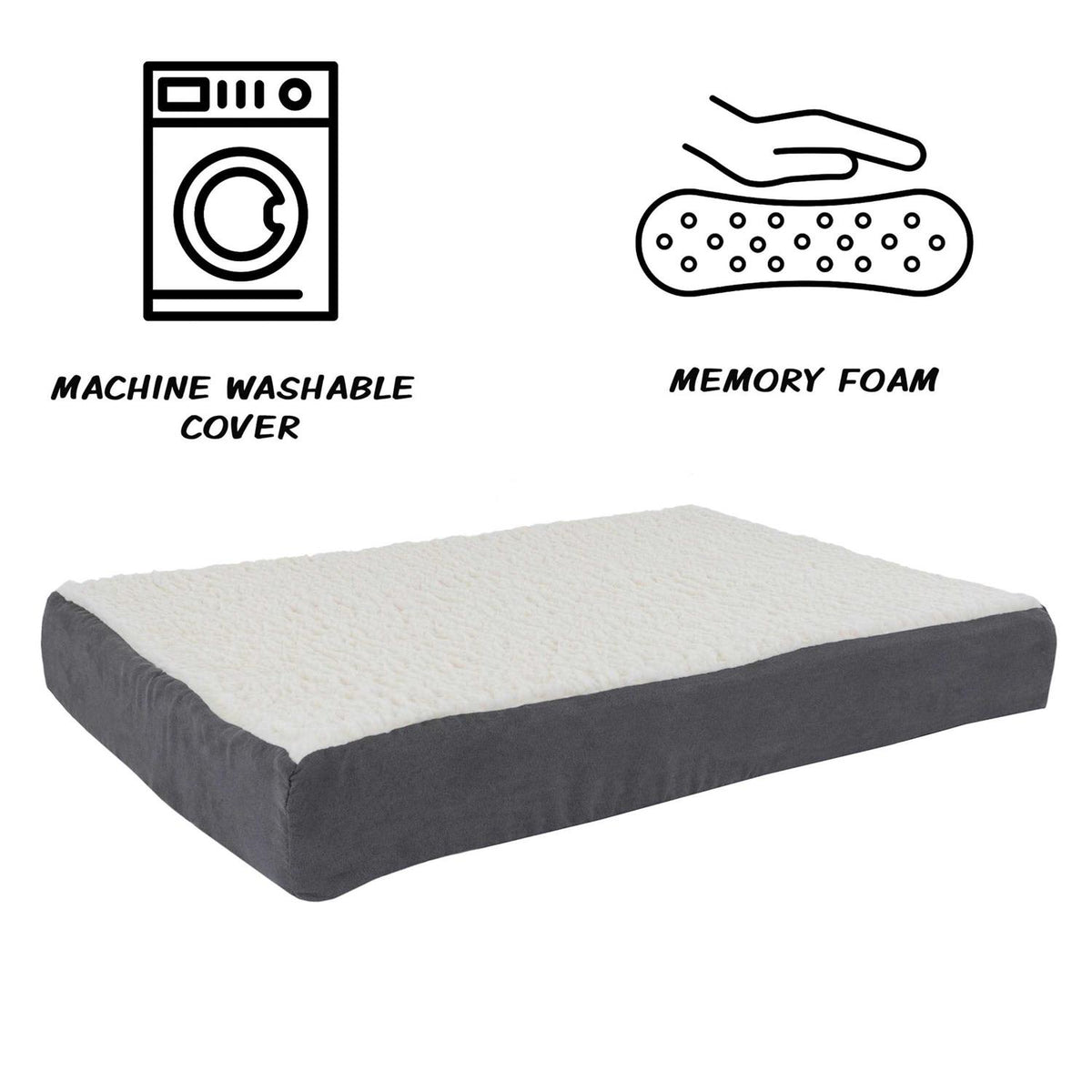 Sherpa Dog Bed with Memory Foam Cover G324