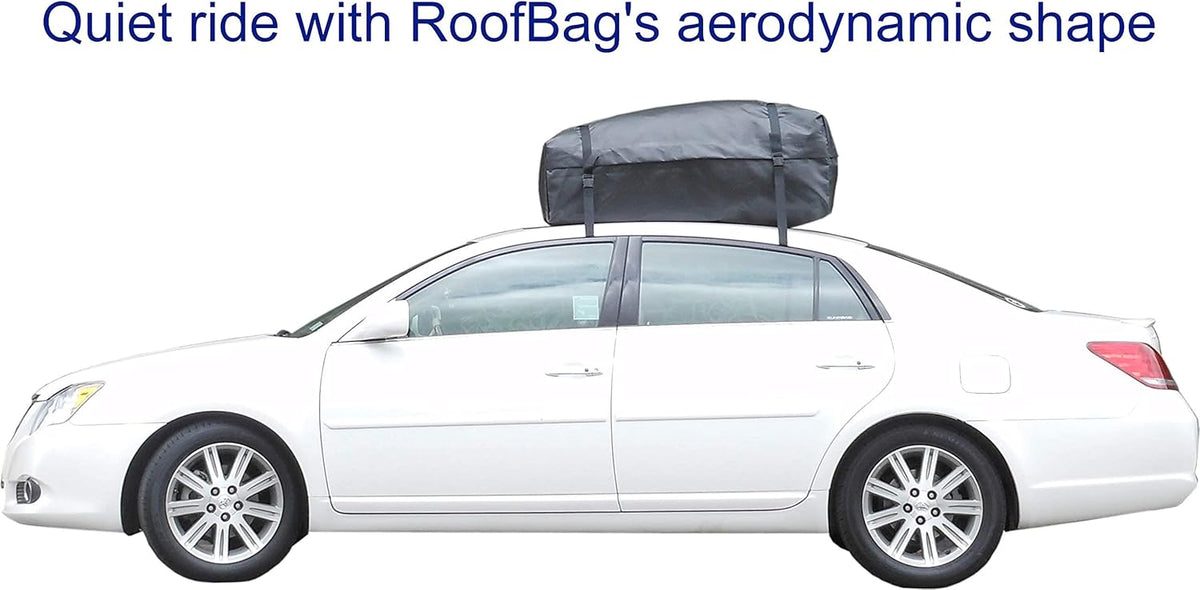 11 Cubic Feet Waterproof Rooftop Cargo Carrier with Straps and Storage Bag Q814553