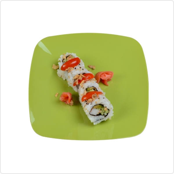 Green Plastic Square Salad Plates, Pack of 10 S118