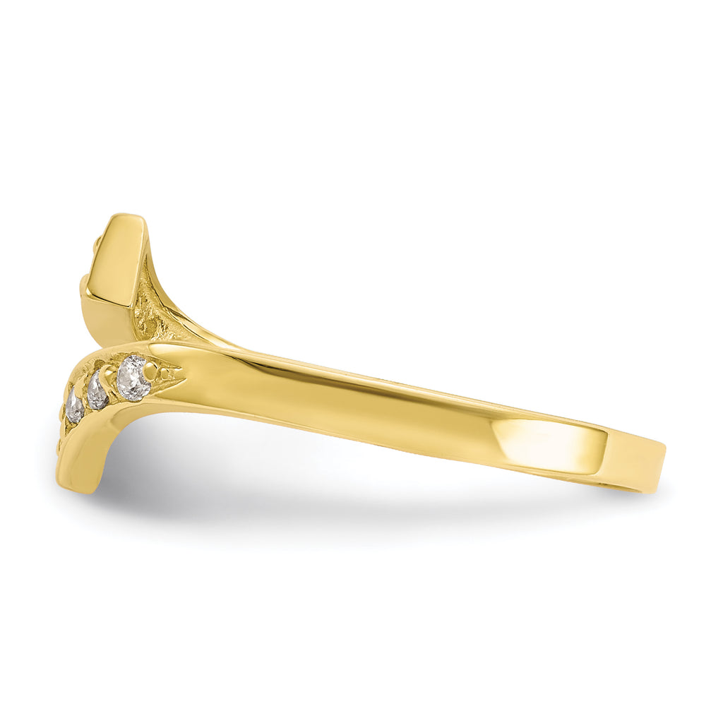 10k Yellow Gold CZ Toe Ring H3533
