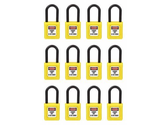 Yellow Lockout Padlock, PK12 T660704