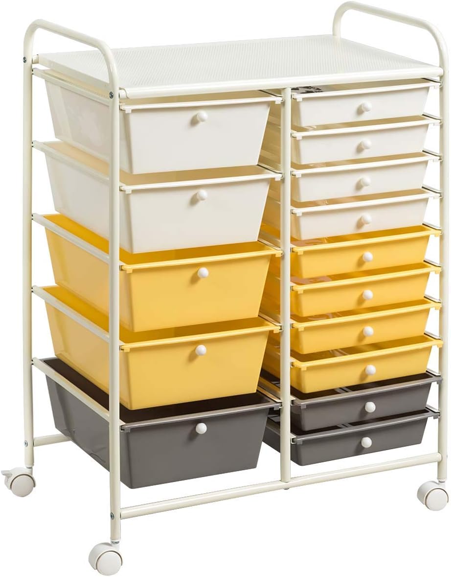 15-Drawer Rolling Storage Cart A5054
