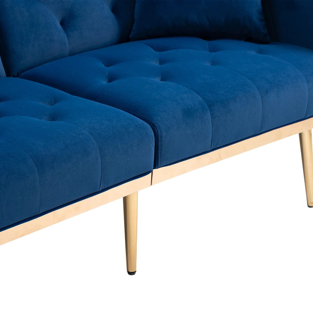 Blue Velvet Sofa Loveseat Set Z7943