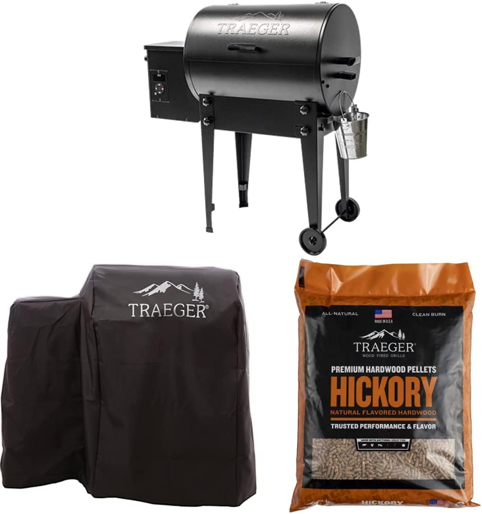 Black Portable Wood Pellet Grill and Smoker H71543
