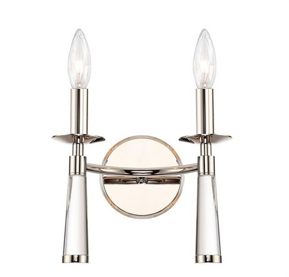 Polished Nickel 2 Light Sconce O7531