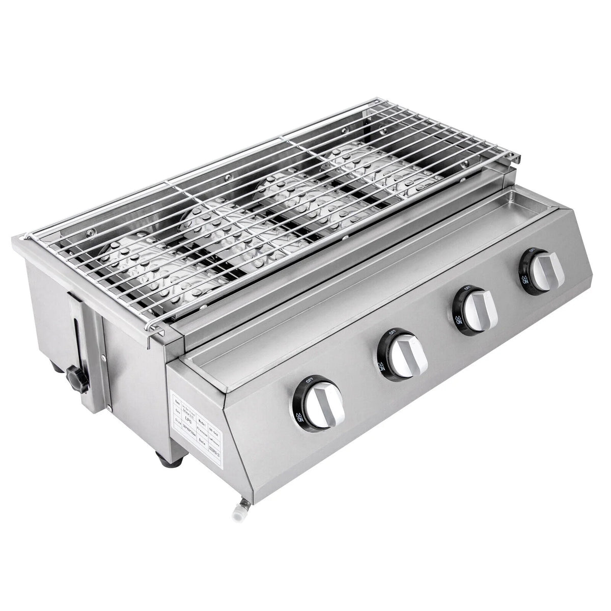 4-Burner Portable Propane Gas Grill with Steel Hood K771468