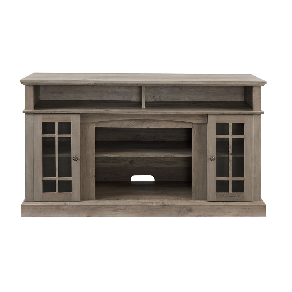 Gray Wash TV Stand with Storage and Cabinet J52062