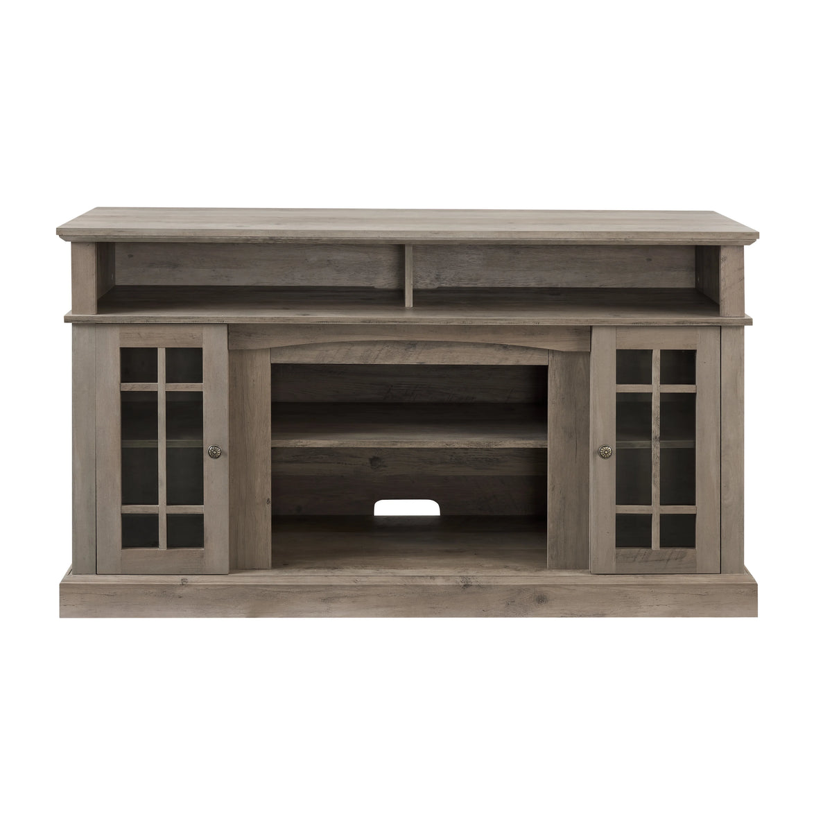 Gray Wash TV Stand with Storage and Cabinet J52062