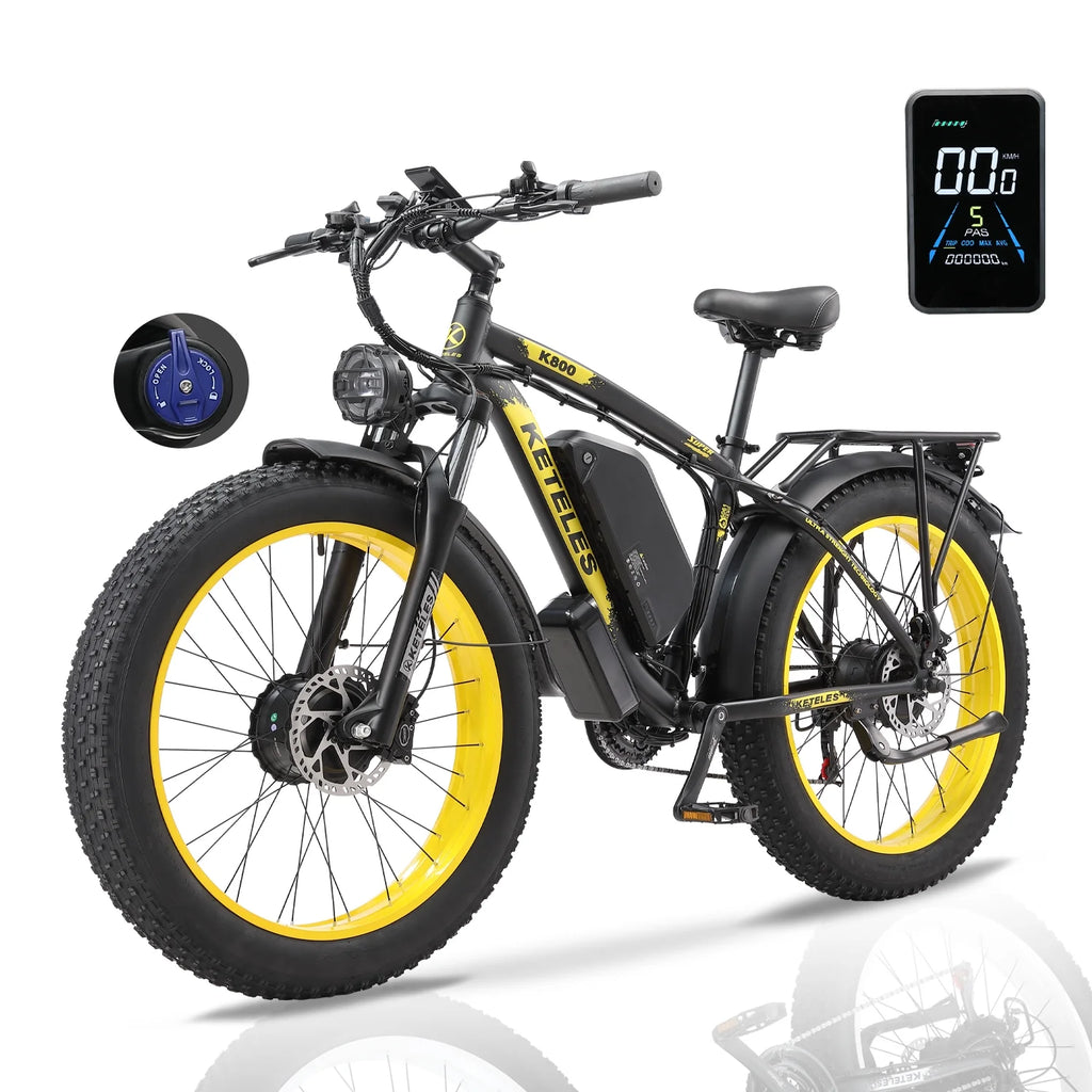 2000W 26 Fat Tire Electric Bike with 48V 23AH Removable Battery Y835386