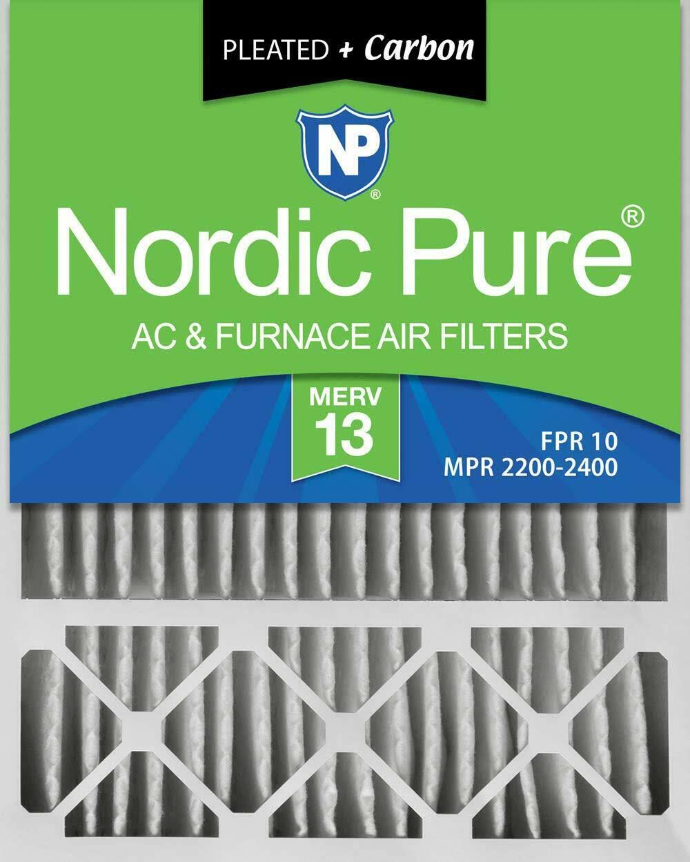 20x25x5 MERV 13 Carbon Air Filter, 1 Pack Q8095