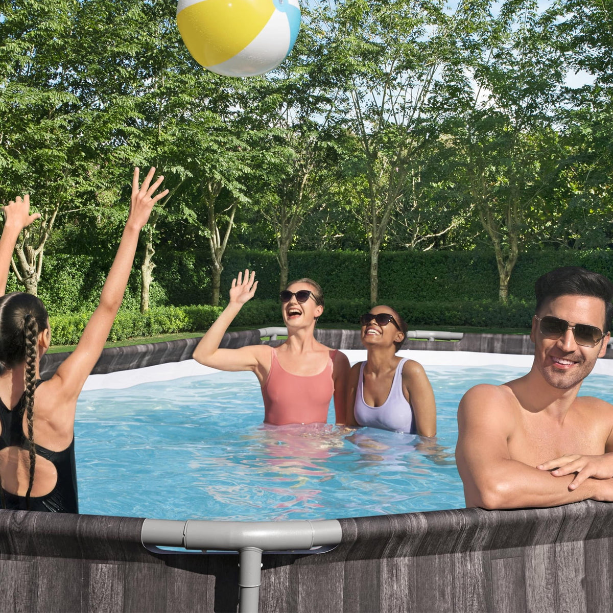 20' x 12' x 48 Oval Above Ground Swimming Pool Set Q34463