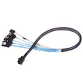 Internal Mini SAS HD SFF8643 to 4 SATA 7Pin Thick Shielded Cable with Sideband V38604