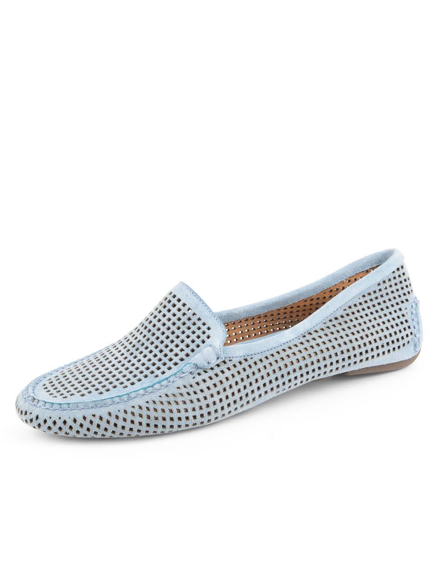 French Blue Suede Driving Moccasin M7477