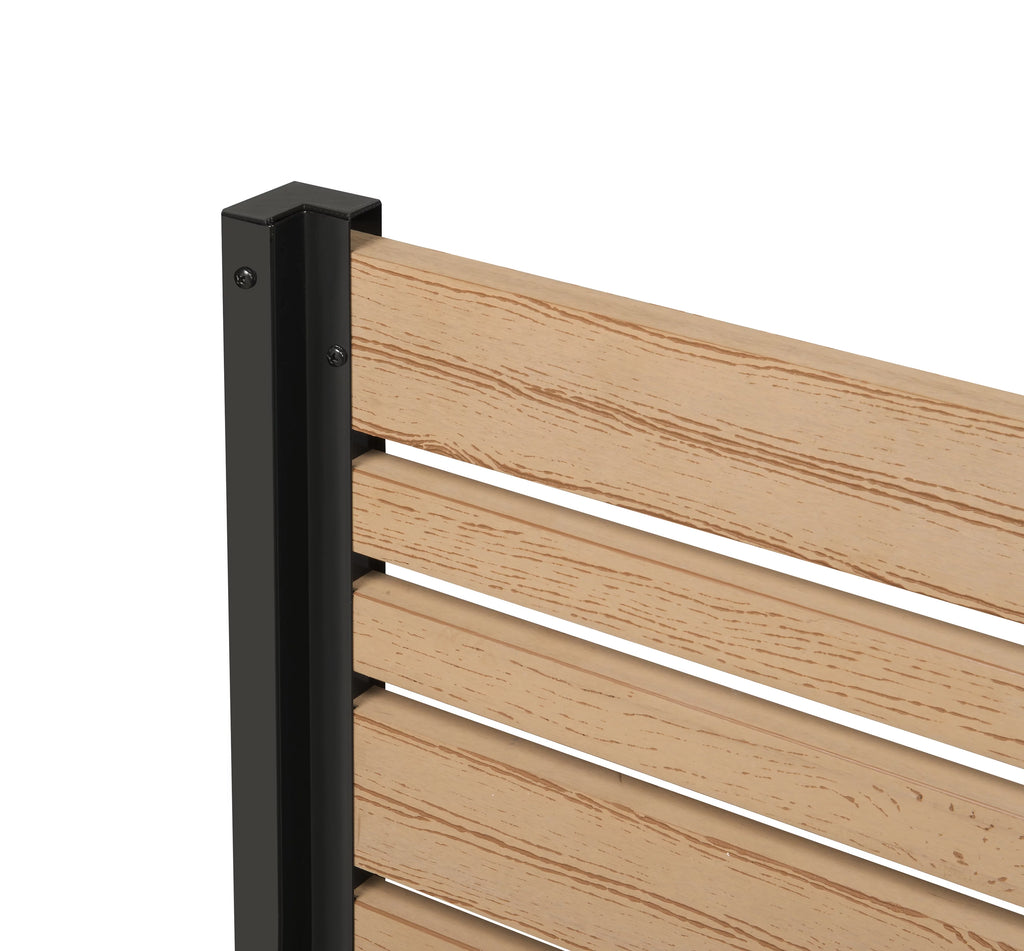 Freestanding Vinyl Outdoor Privacy Screen and Planter Box Kit D958