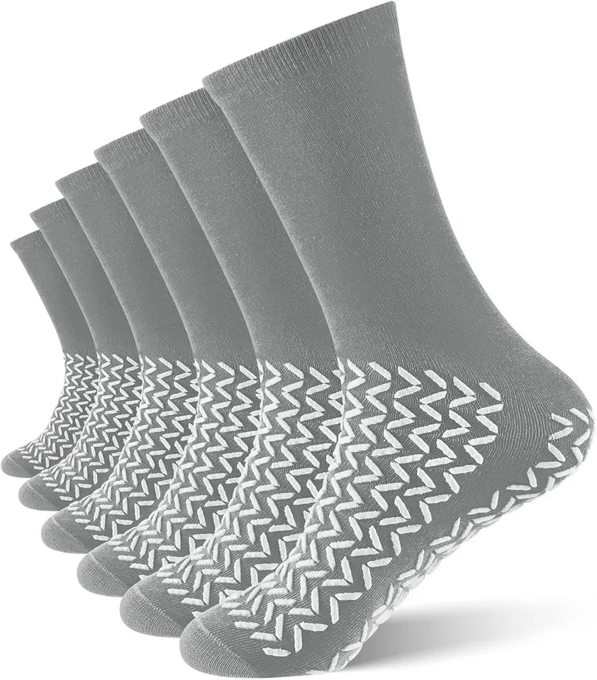 6 Pair Double Sided Tread Non Slip Socks D945769