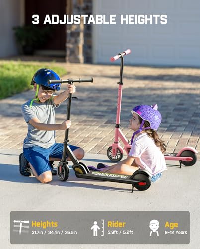 Electric Scooter for Kids 8-12, Adjustable Handlebar, 132 lbs, 40 mins, 5 Miles Range Y278817