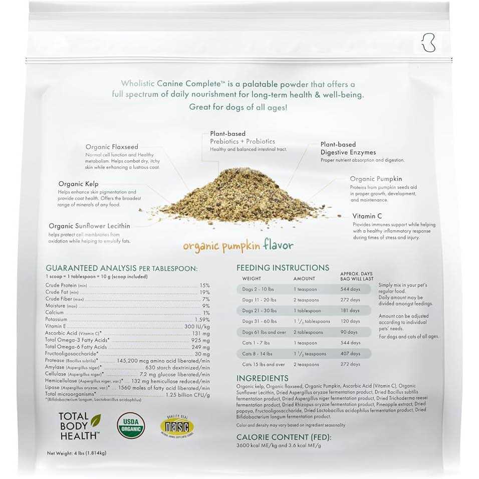 Organic Pumpkin Supplement for Dogs R4678