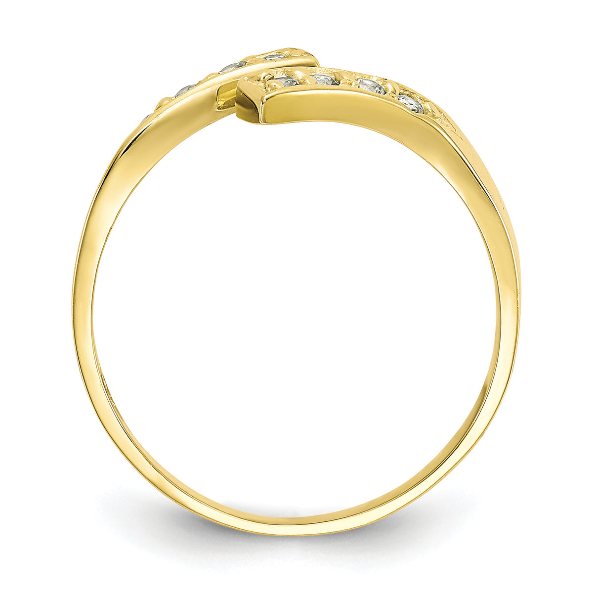 10k Yellow Gold CZ Toe Ring H3533