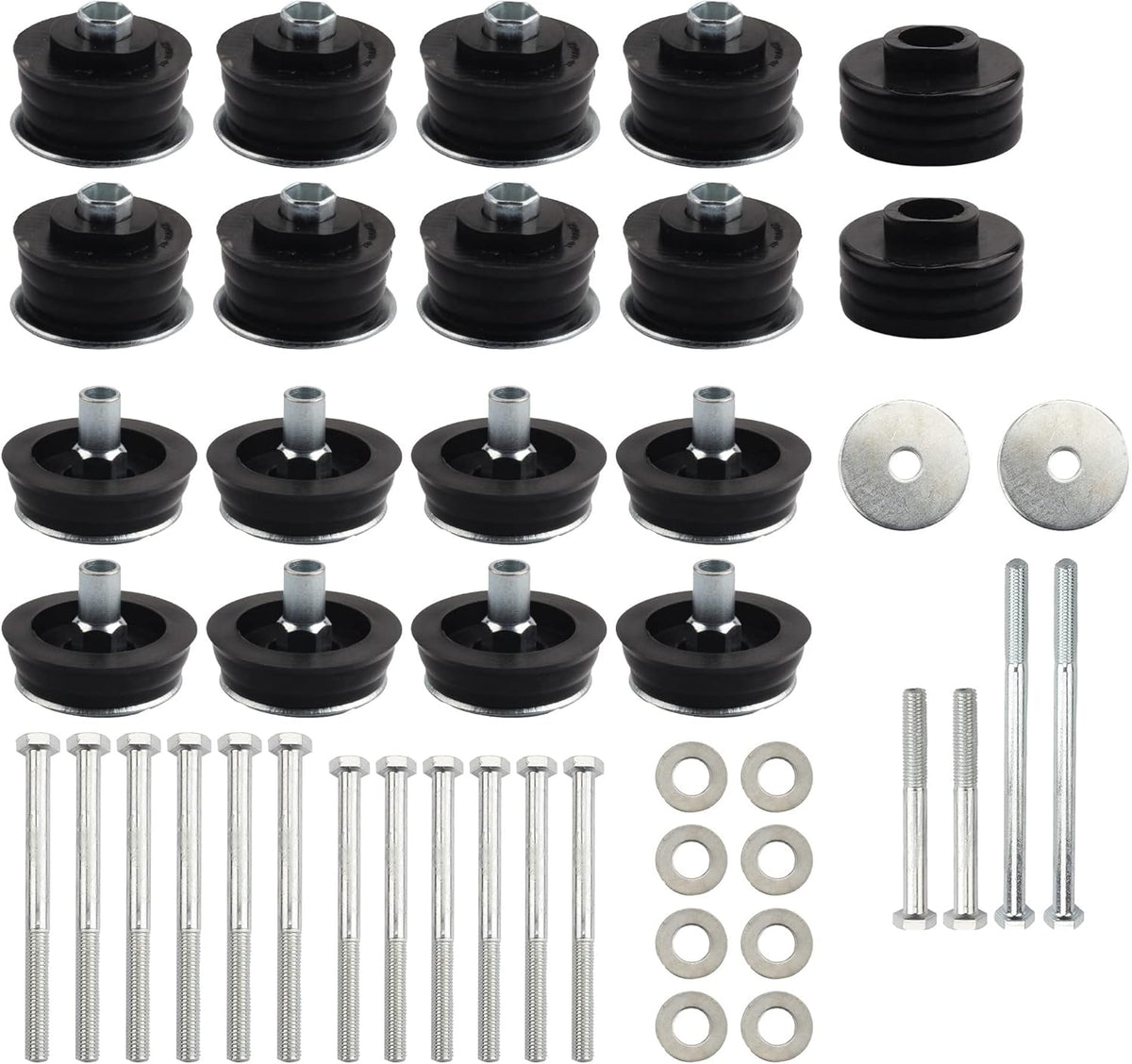 Body Mount Bushing Kit Compatible With 2008-2016 Ford F-250 F-350 2WD 4WD Super Duty H392506