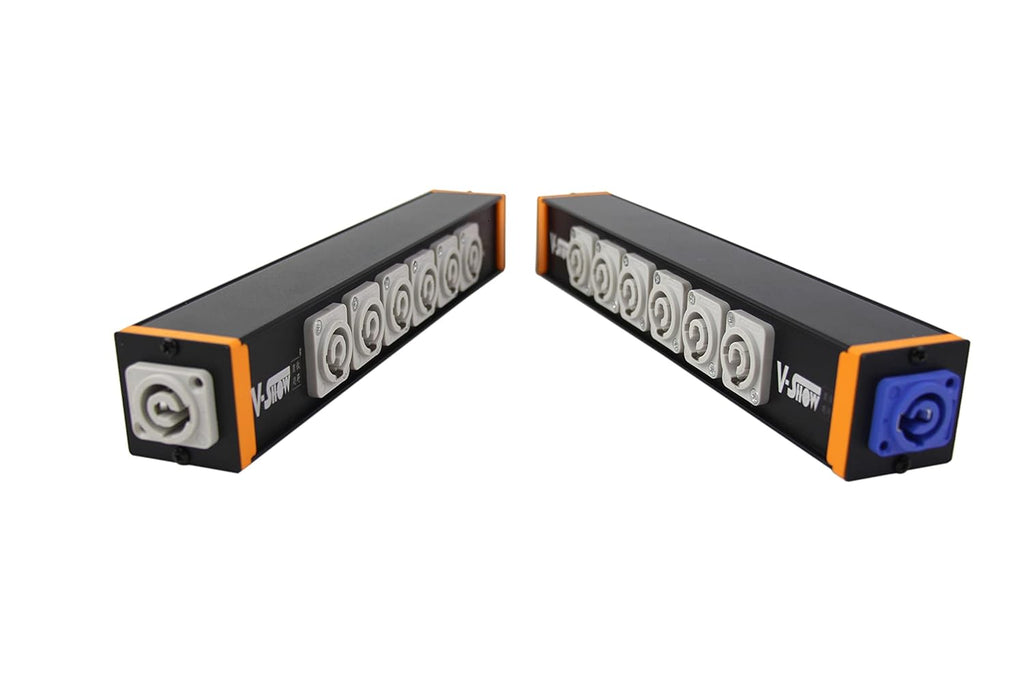 6 Port Powercon Power Distribution Output Box, Black, Pack of 2 U4659