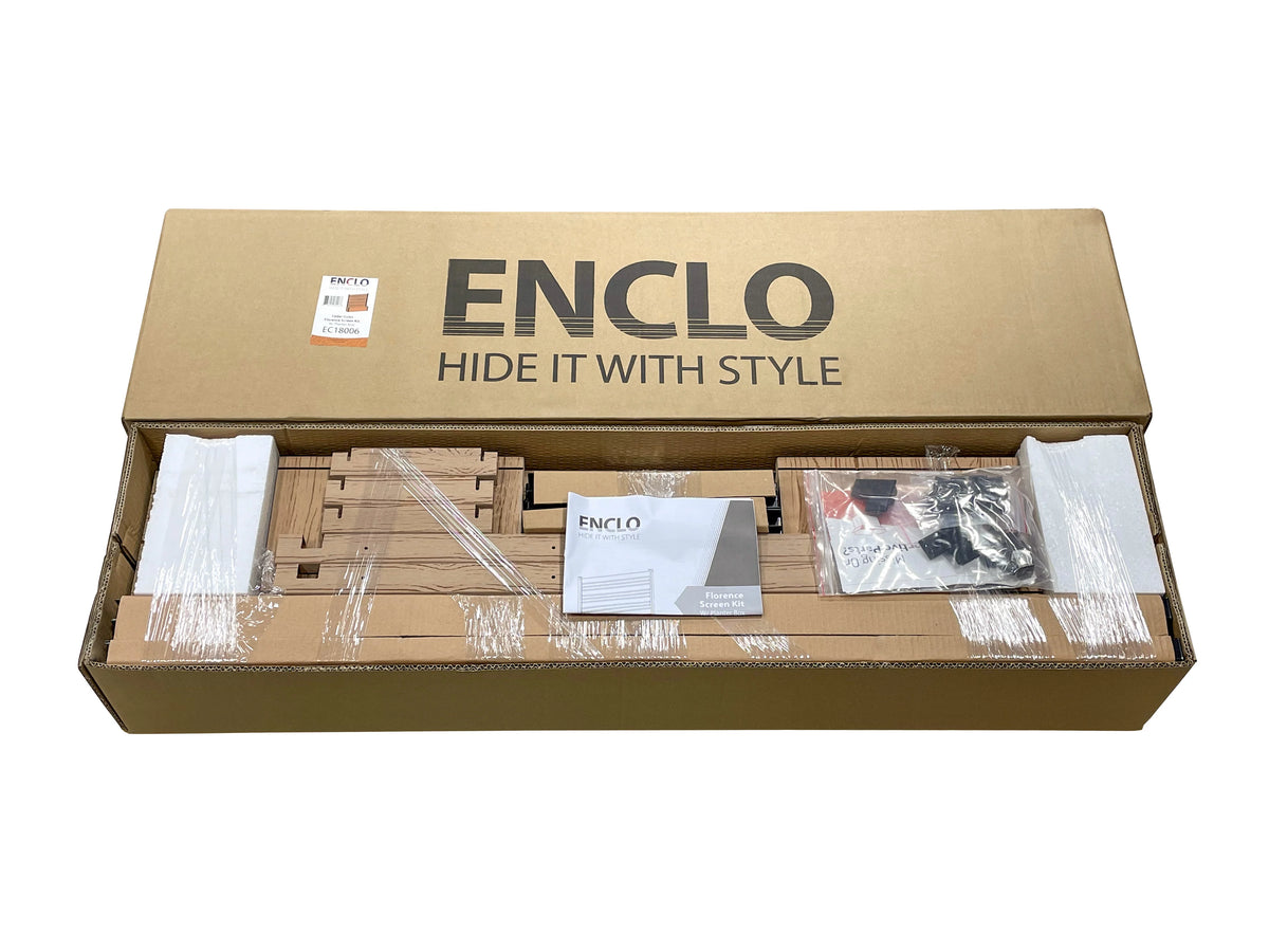 Freestanding Vinyl Outdoor Privacy Screen and Planter Box Kit D958