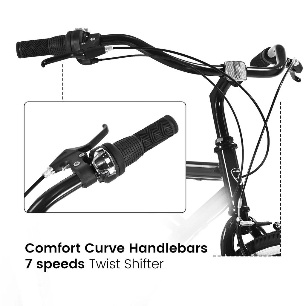 26 inch 7 Speed Black Cruiser Bike T39101