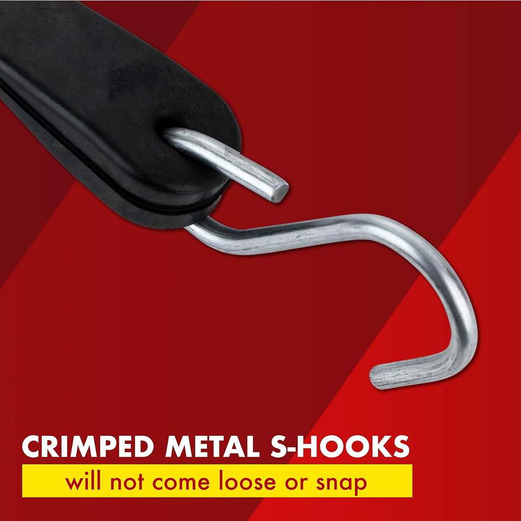 50 Pack 41" EPDM Rubber Tarp Straps with Crimped Hooks O150676