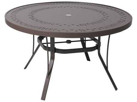 Patterned Square Aluminum Patio End Table D869