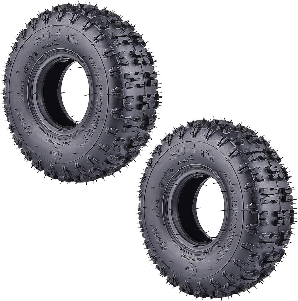 2 Pack of 2 4.10-4 Tires Replacement for Garden Rototiller Snow Blower Mowers Hand Truck Wheelbarrow Go Cart Kid ATV G22582