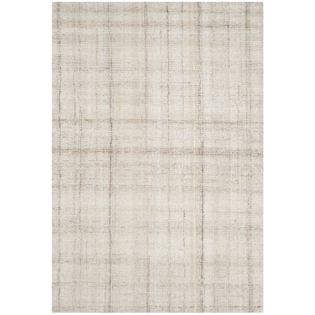 Ivory Beige Striped Area Rug 10' x 14' J122