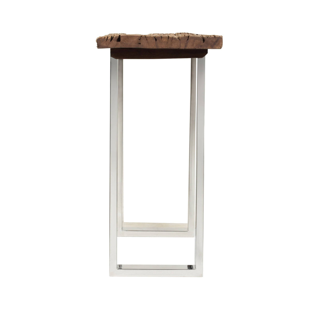 Natural Wood and Iron Console Table T8121