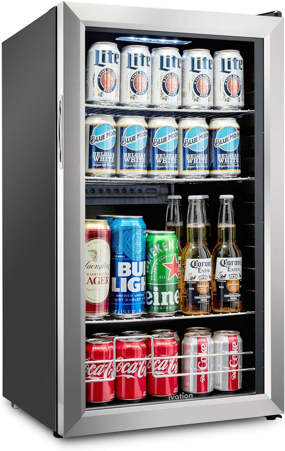 Black Beverage Refrigerator with Glass Door M5071