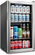 Black Beverage Refrigerator with Glass Door M5071