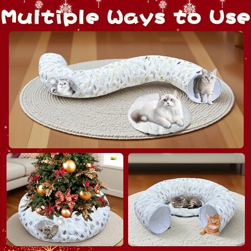 Christmas Snowflake Print Cat Tunnel K22652