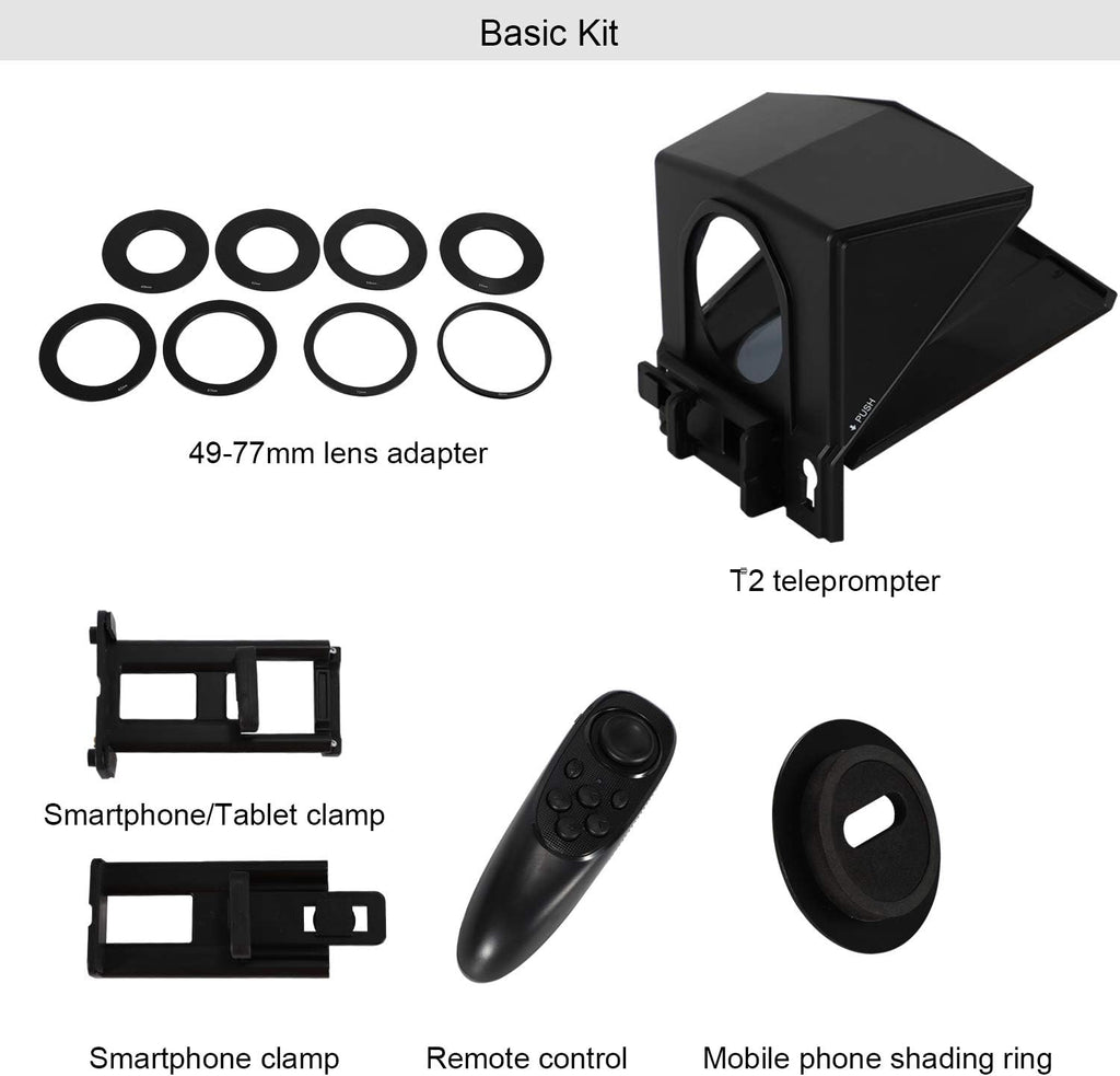 Adjustable Teleprompter with HD Glass & Remote B975