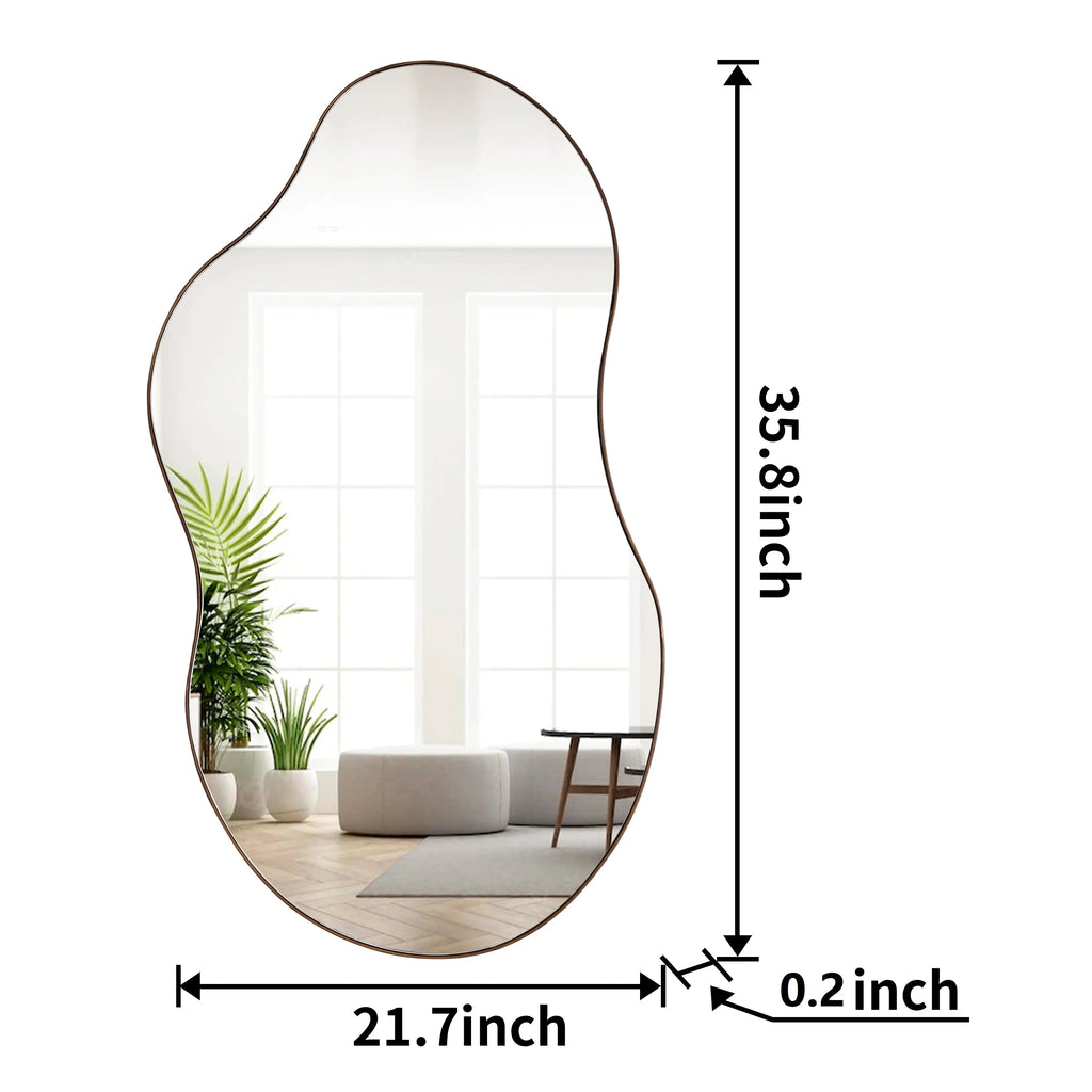 Cloud Shaped Asymmetrical Wall Mirror 22"x36" P63205