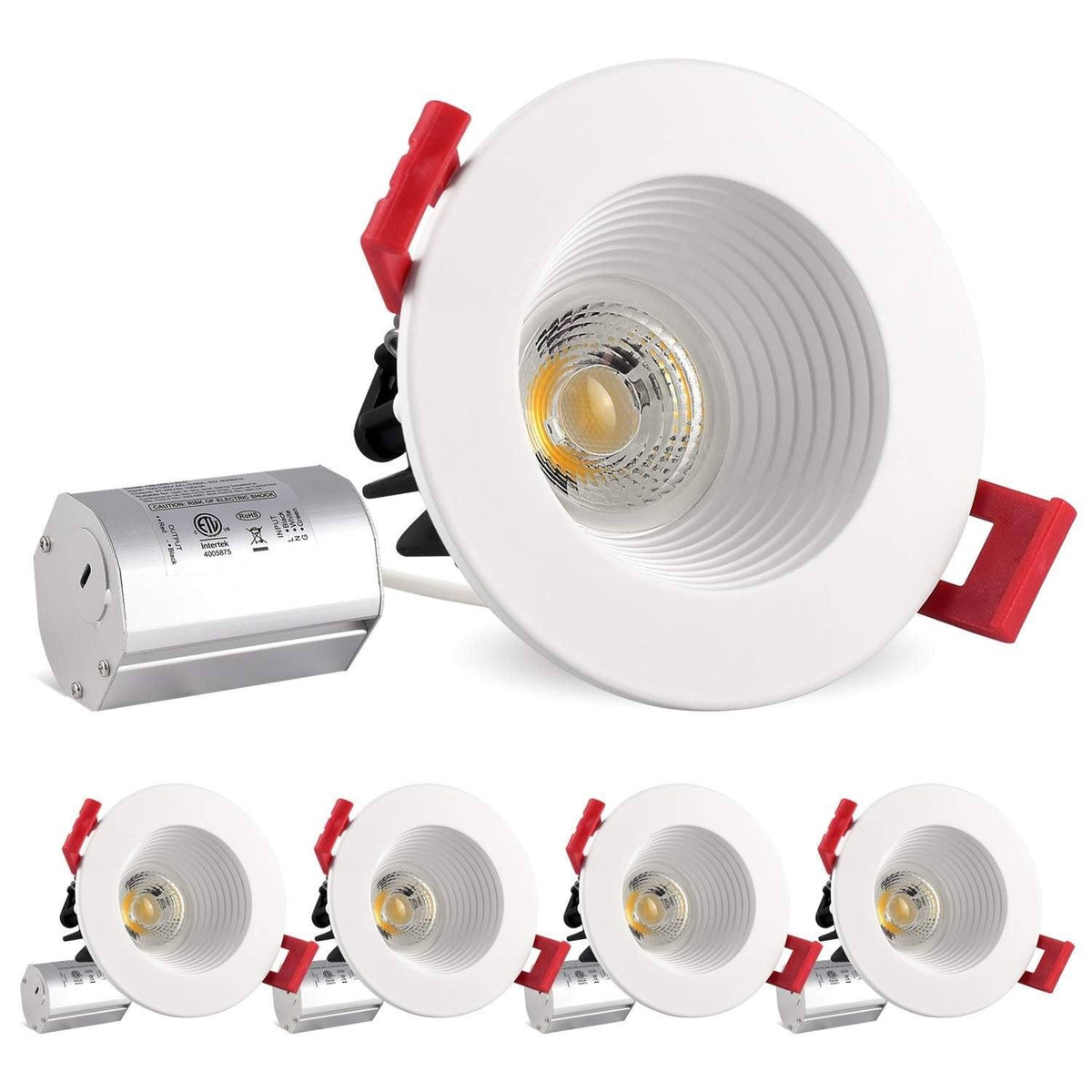 4-Pack Integrated LED Recessed Light Kit S7515