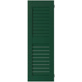 15 in. x 52 in. Real Wood Western Red Cedar Open Louvered Shutters Pair N946076