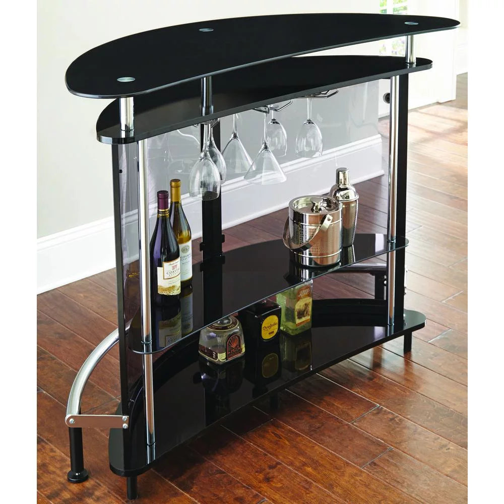 Brown Smoked Tempered Glass Home Bar K88677