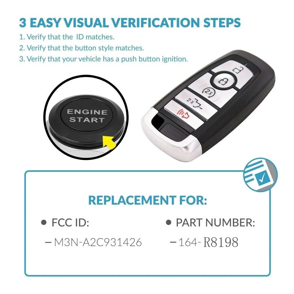 Keyless Remote Smart Key Fob Z3380