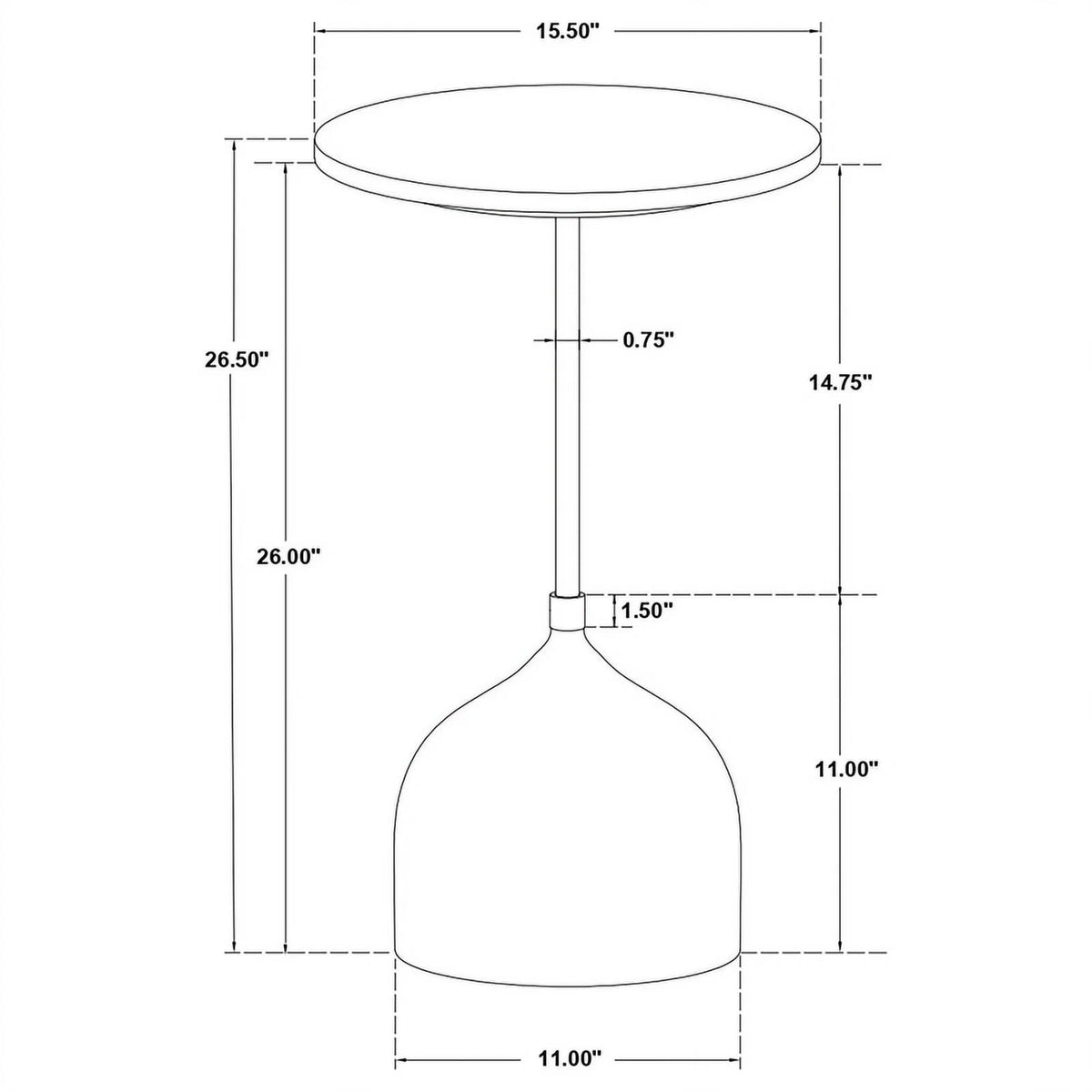 Contemporary Round Marble Top Side Table in Peach and Brown F856