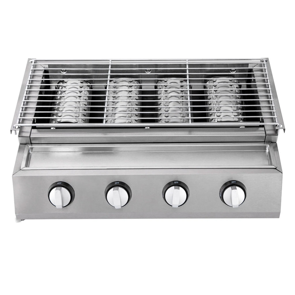 4-Burner Portable Propane Gas Grill with Steel Hood K771468