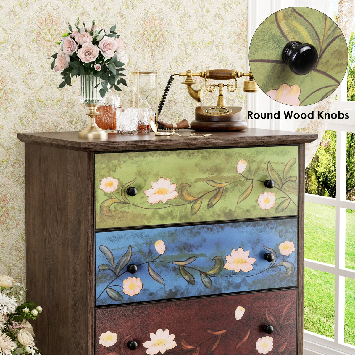 5 Drawer Wood Dresser O617255
