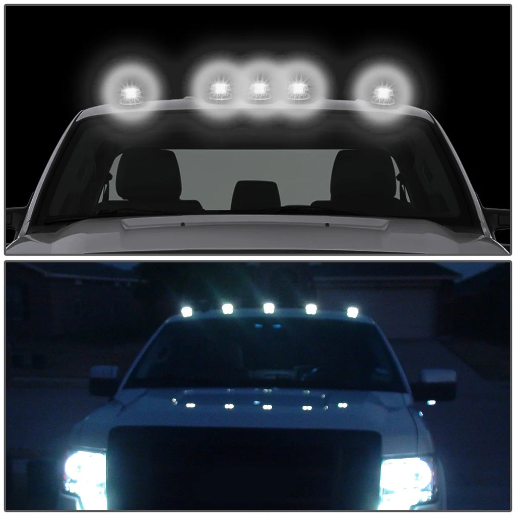 5 X LED Cab Roof Top Lights with Wiring Harness K199