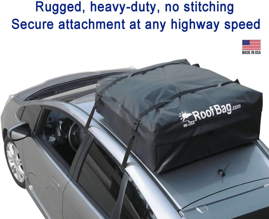11 Cubic Feet Waterproof Rooftop Cargo Carrier with Straps and Storage Bag Q814553
