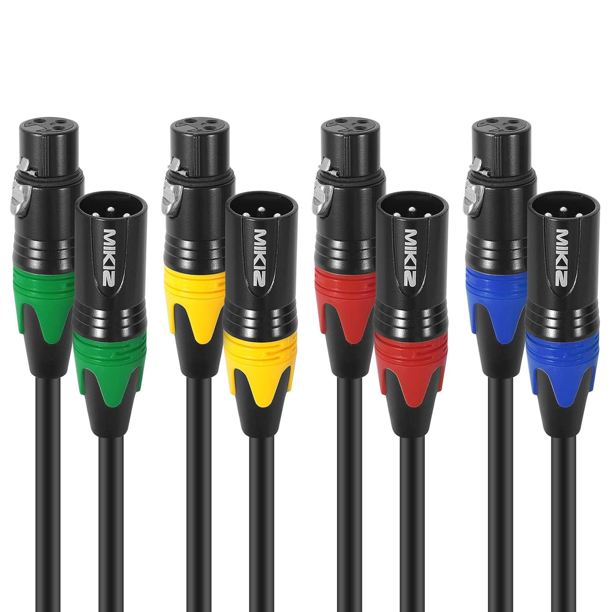 25ft 4 Pack XLR Microphone Cables N496